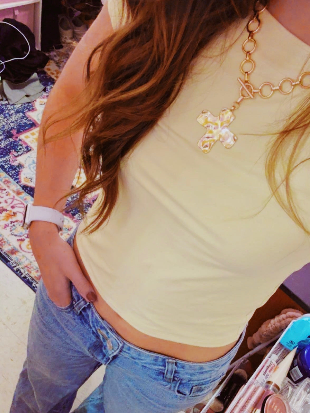 Cross Toggle Necklace