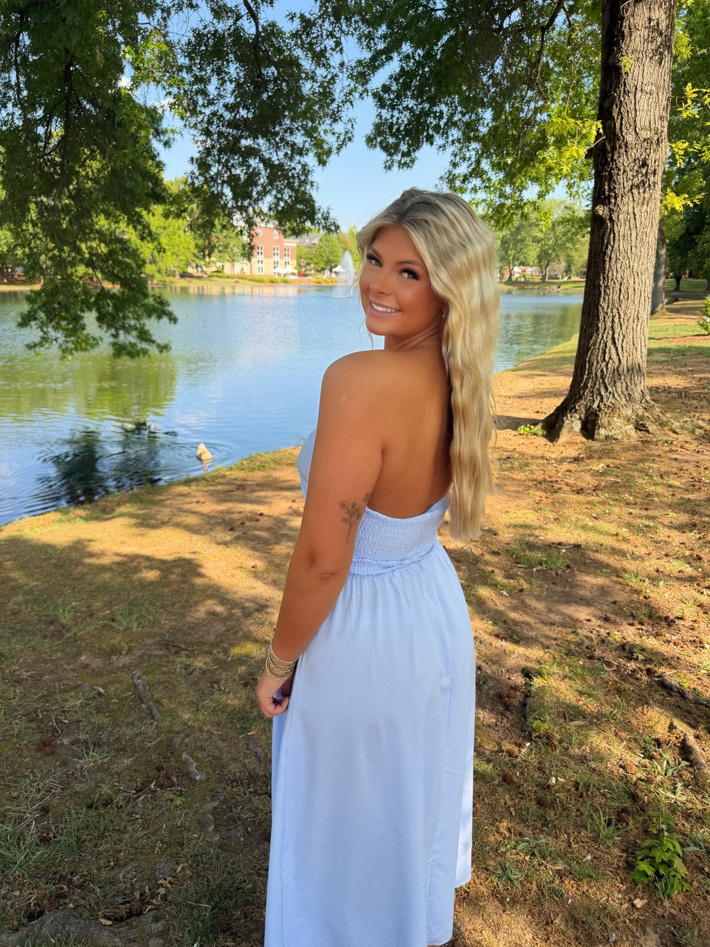 Strapless Midi Dress