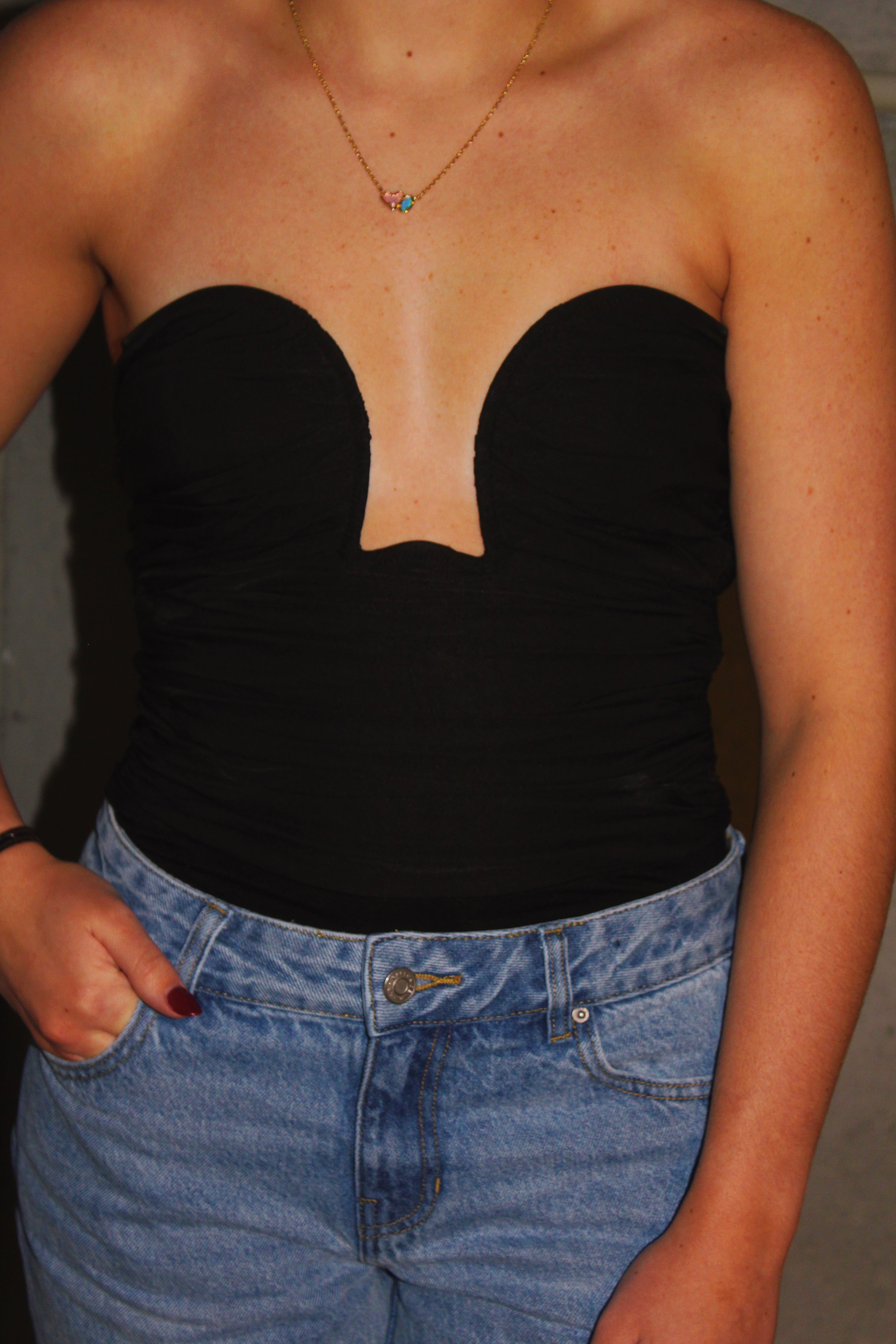 Black Scalloped Bodysuit **SALE**