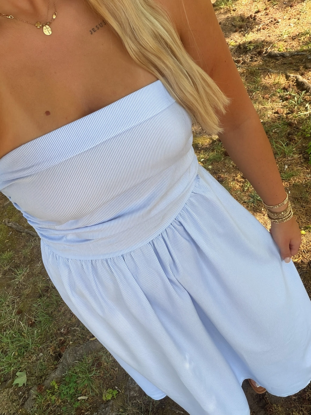 Strapless Midi Dress