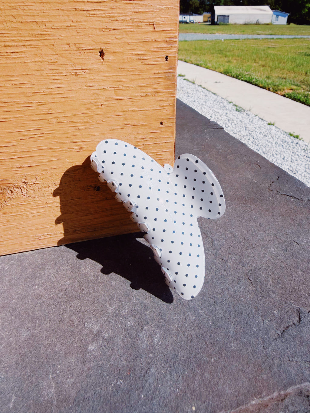 Black Polka Dot Hair Clip