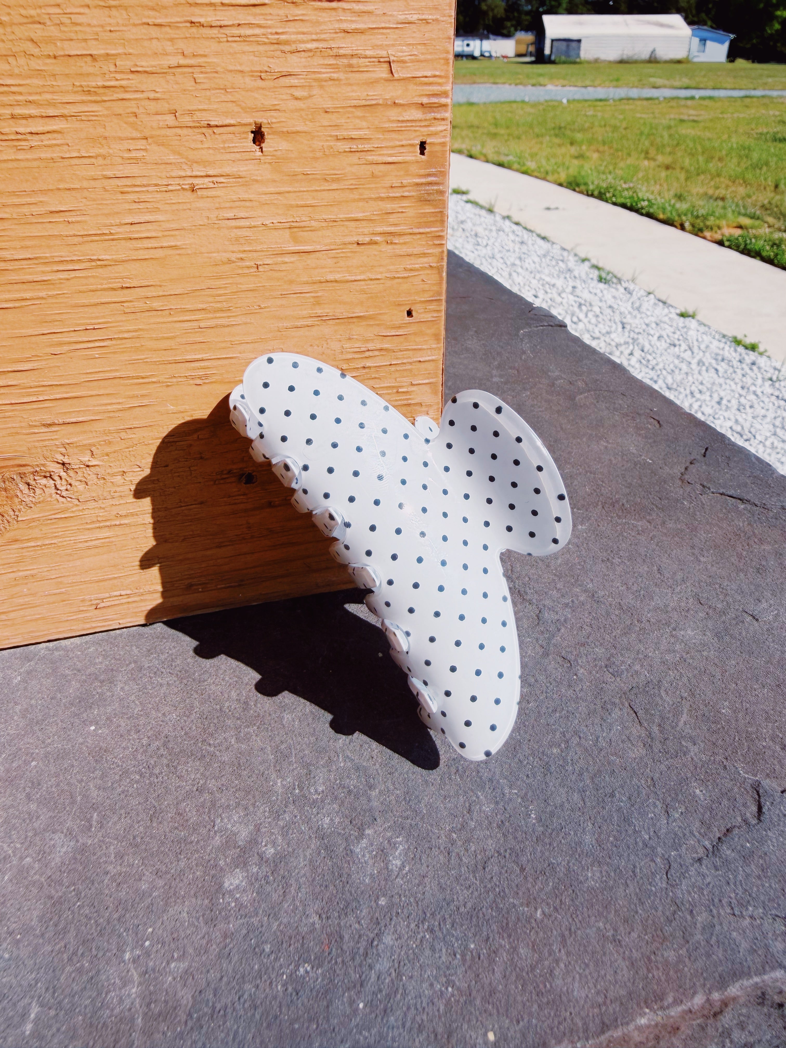 Black Polka Dot Hair Clip