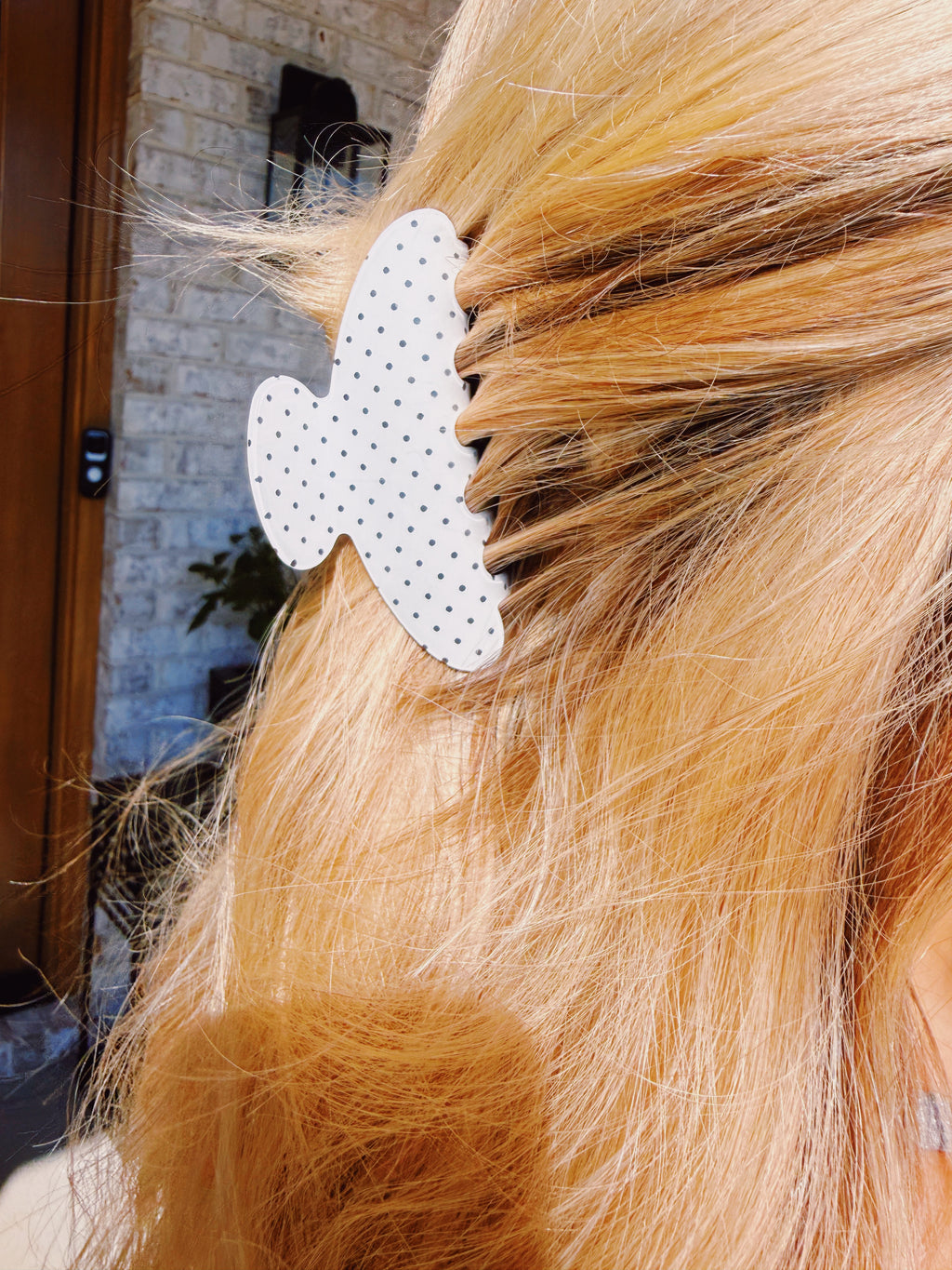 Black Polka Dot Hair Clip