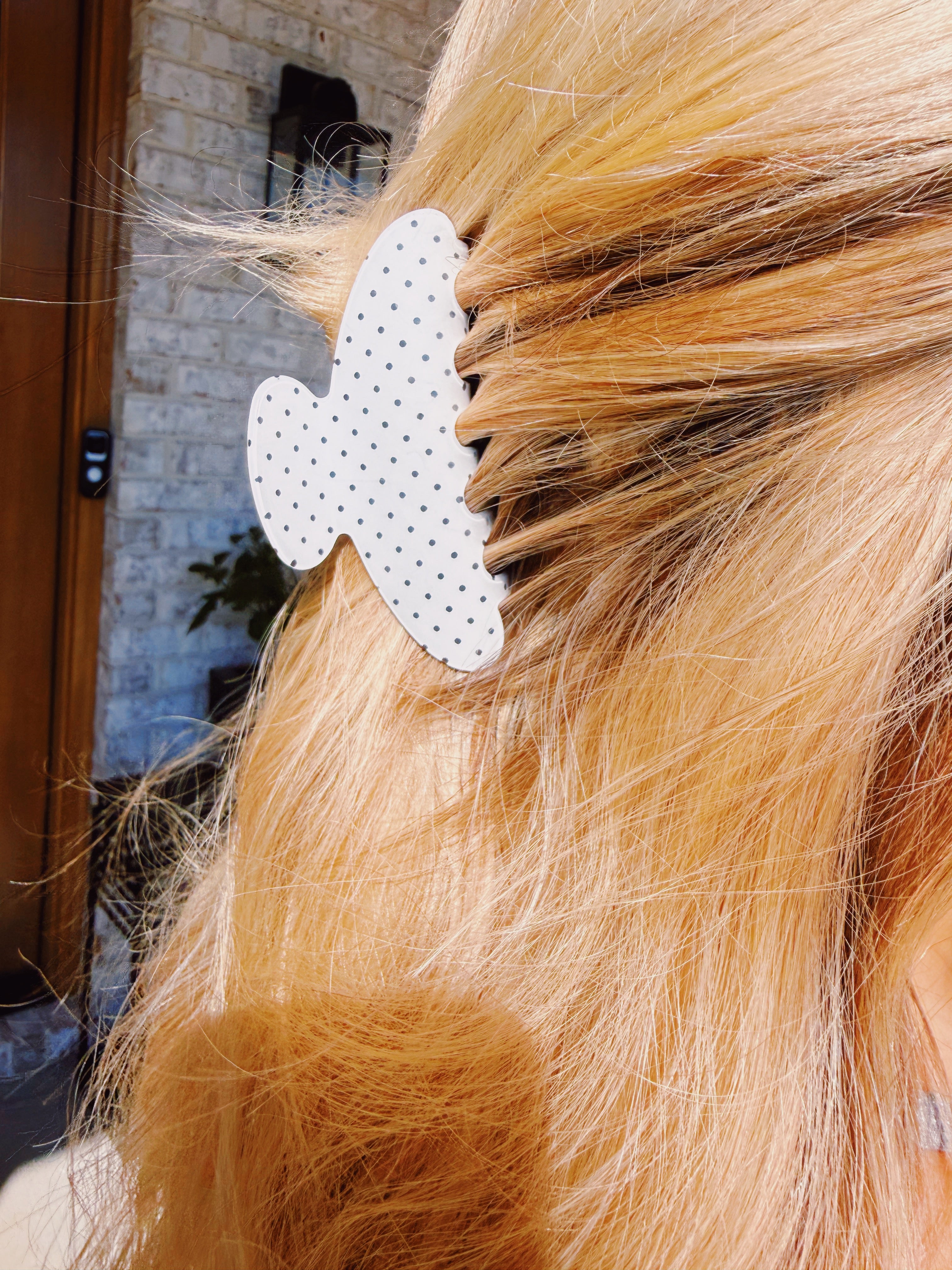 Black Polka Dot Hair Clip