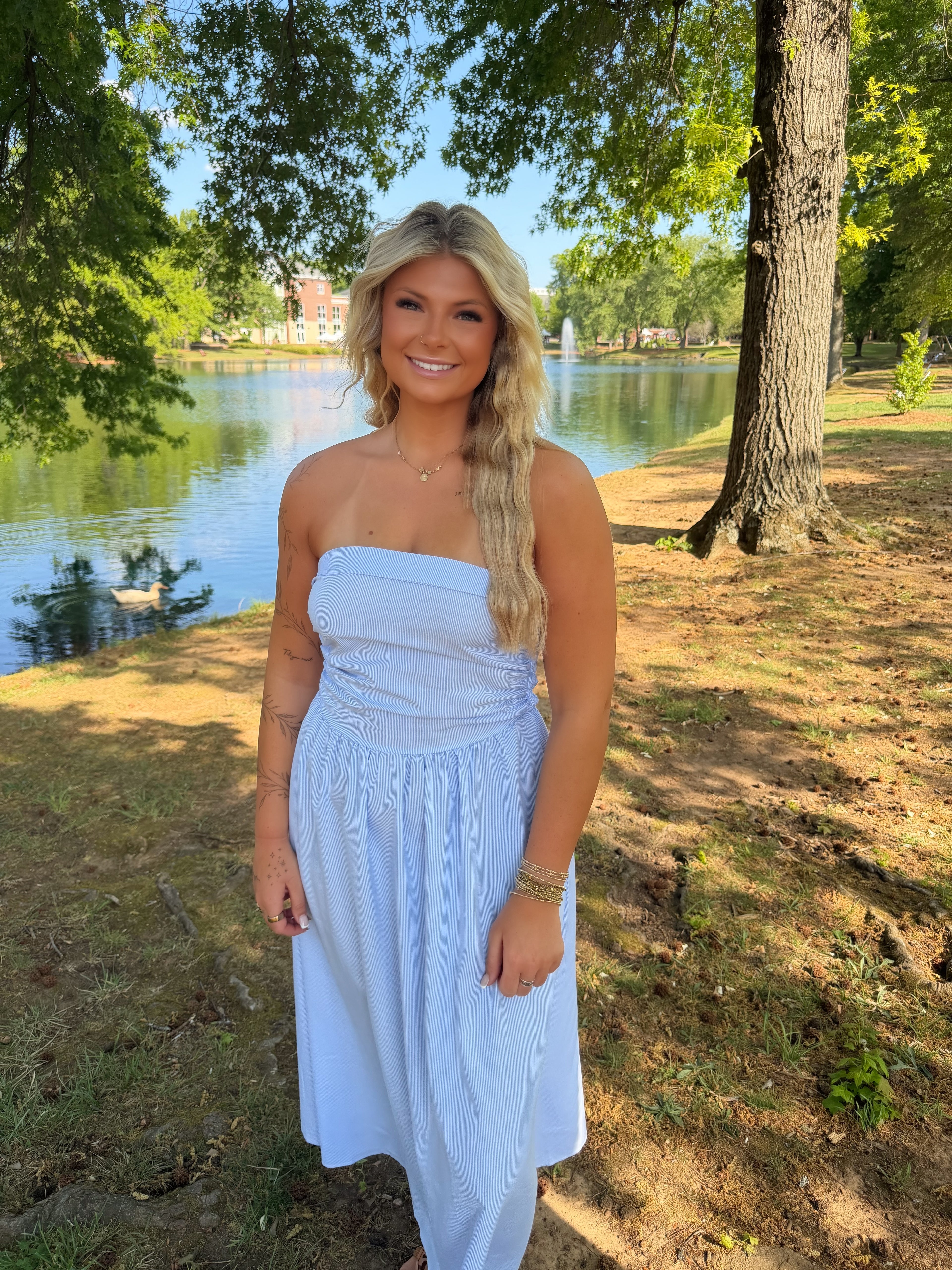 Strapless Midi Dress