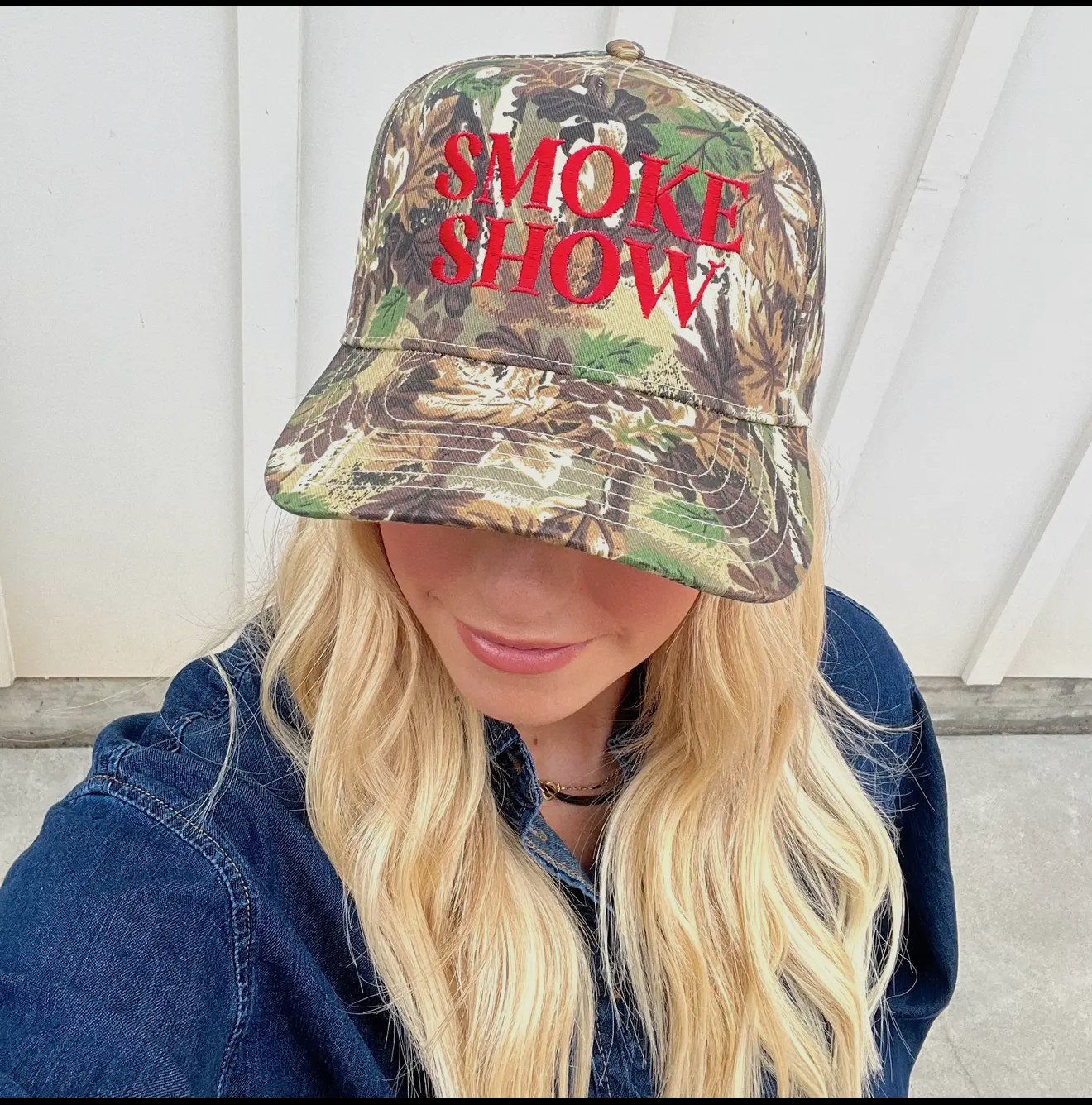 Camo Smoke Show Embroidered Hat