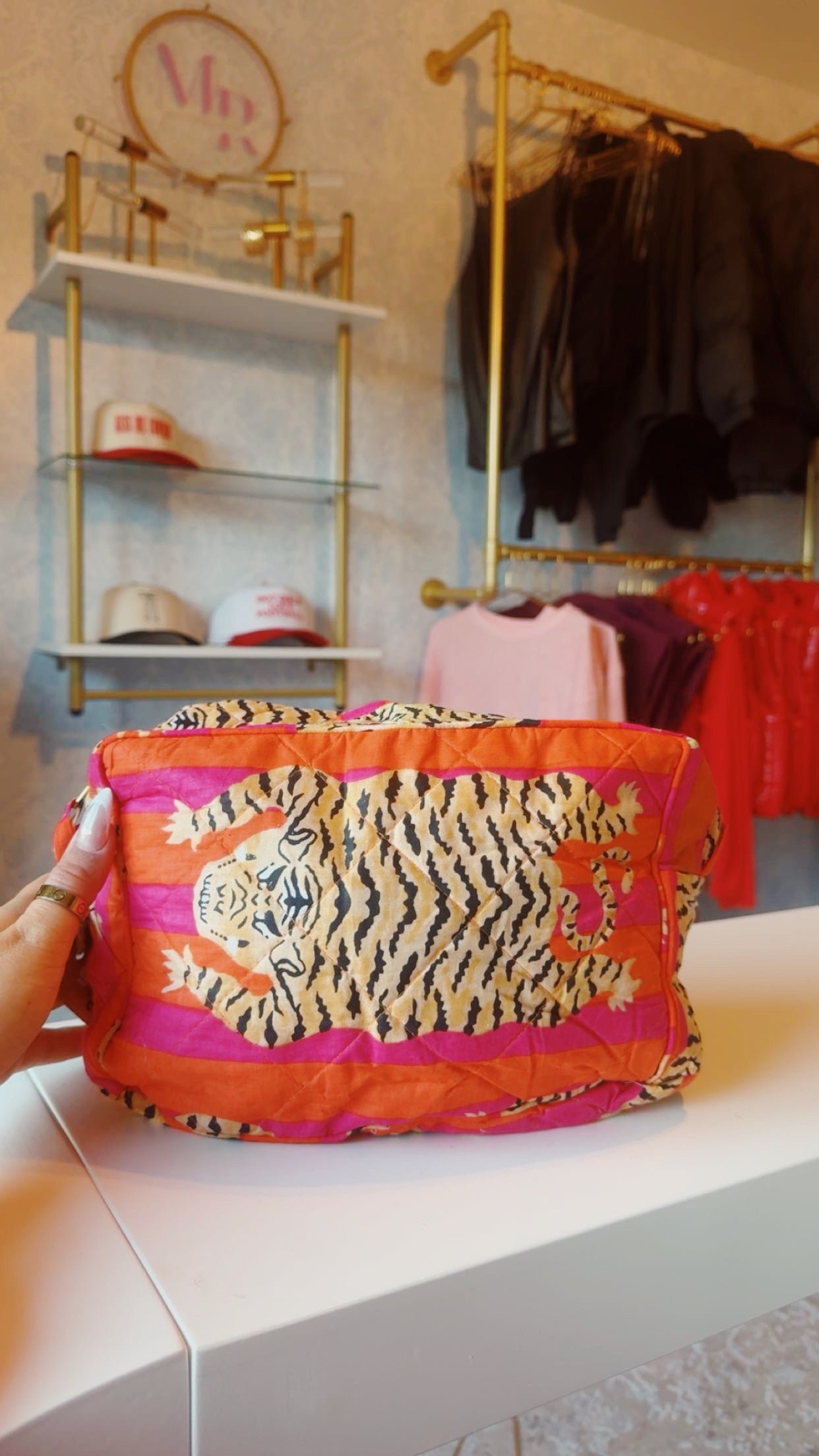 Pink - Orange Cosmetic Bag