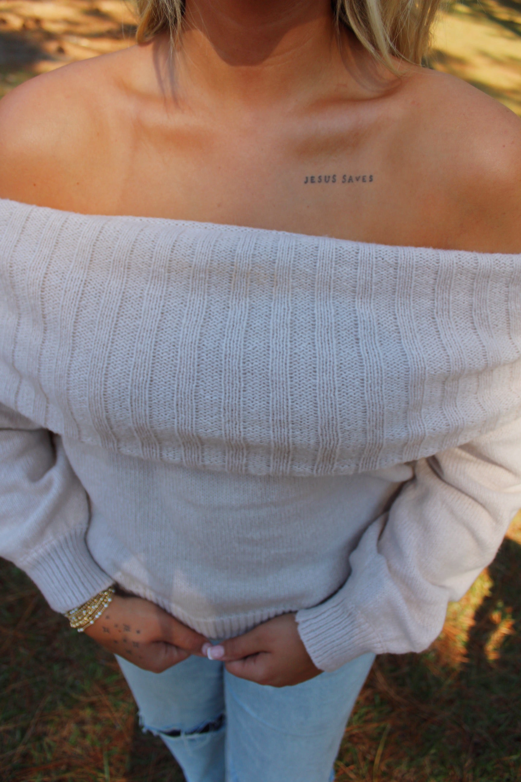 Off the Shoulder Sweater