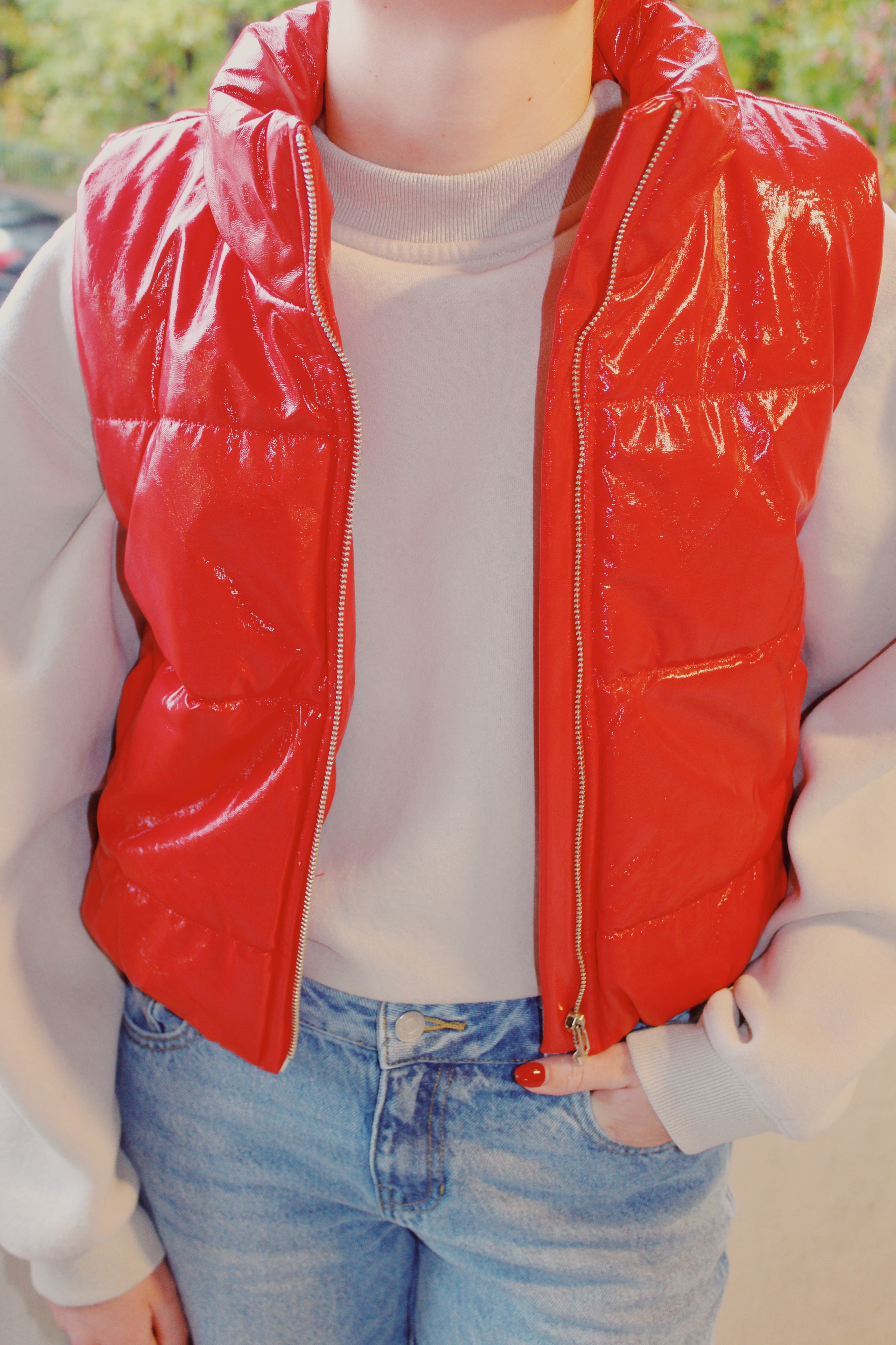 Red Leather Vest