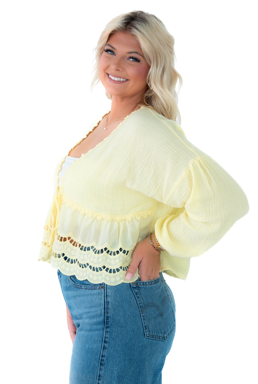 Cotton Tie Top : Yellow **SALE**