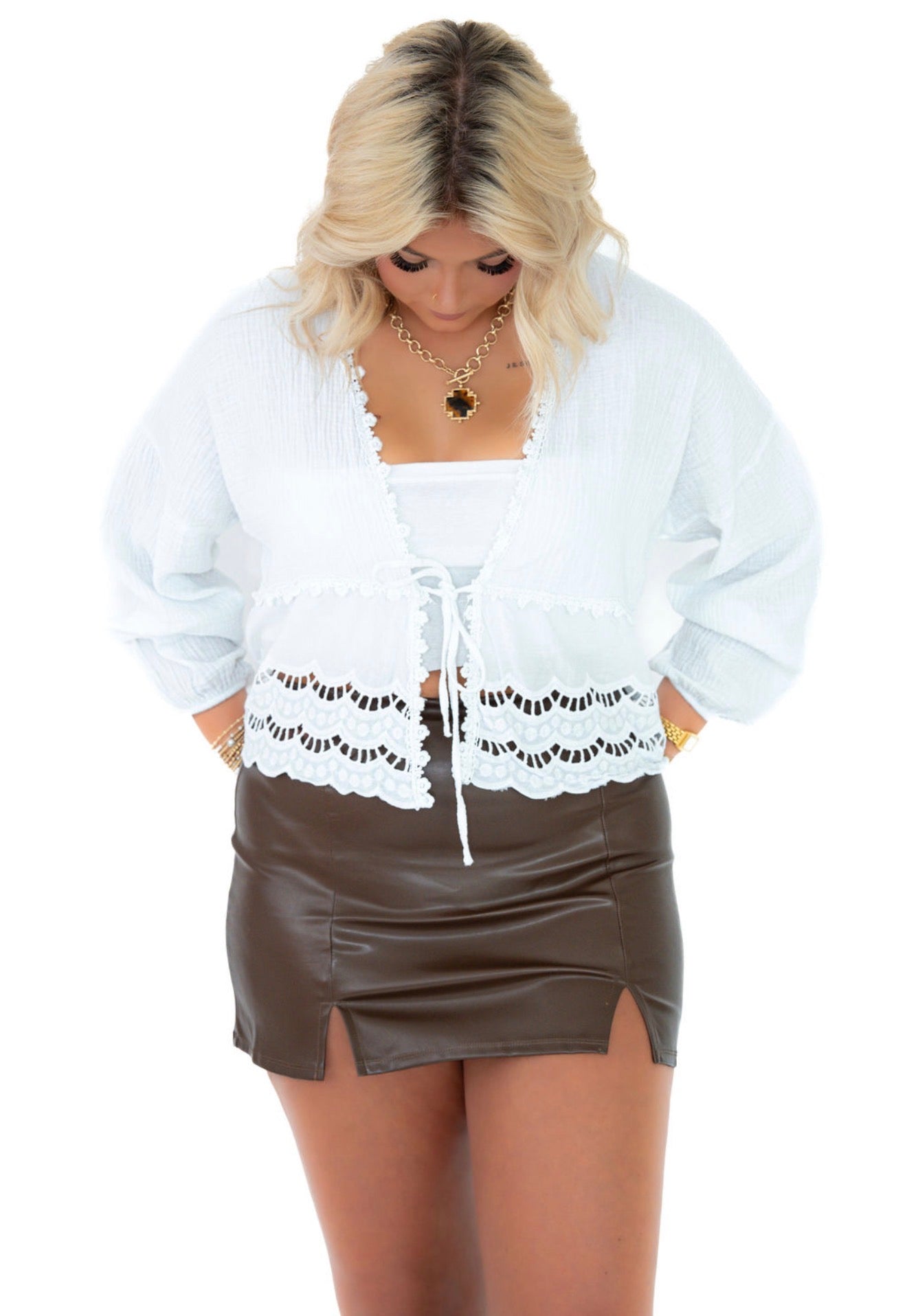 Brown Leather Skirt **SALE**